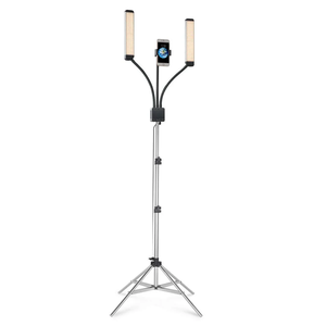 GLAMCOR multimedya X taşınabilir LED aydınlatma kiti uzaktan kumandalı 2700K - 5600K renk sıcaklığı smartphone dağı - Product Image 2
