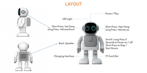 Android Design Programmier barer Spielzeug roboter Smart Kids Small Humanoid Voice Fernbedienung Funktionen Coding Dancing Talking Fähigkeiten - Product Image 5