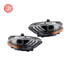 2037 czjf + RGB Edition ไฟหน้า LED สำหรับ Ford Mustang 2017 2018 2019 2020 2021 2022สวิตช์สีอัตโนมัติ20สี DRL