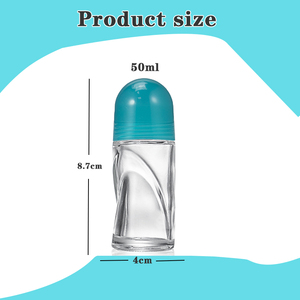 定制最新设计滚筒包装容器30毫升50毫升透明除臭卷玻璃瓶 - Product Image 4