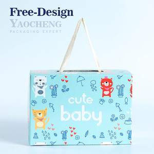 Ücretsiz tasarım pembe çocuk oyuncak oluklu kutu çocuk paten ayakkabı kutusu oluklu mukavva kutu kolu ile - Product Image 5