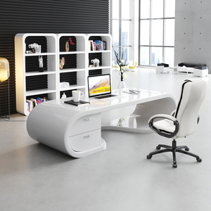 ZITAI personalizza tavolo da computer da ufficio moderno di lusso design manager scrivania da ufficio da 49 pollici curvo da tavolo executive - Product Image 5