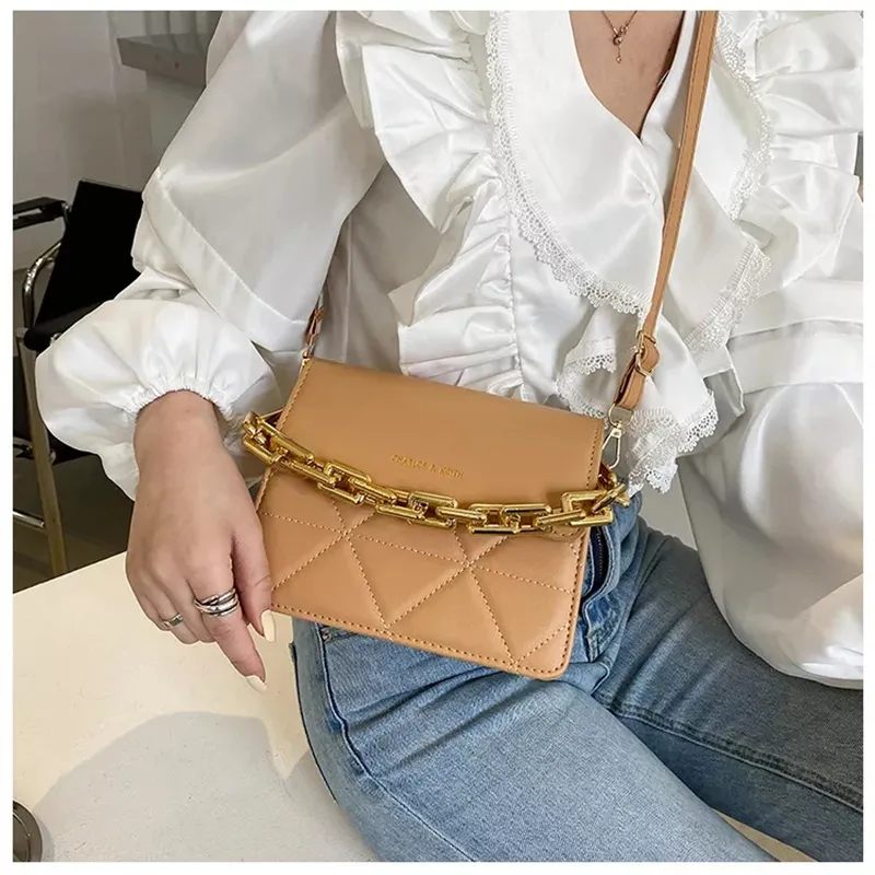 Bolsas baratas New Elegant Square Pure Crossbody Handbags Women Leather Messenger Bag Senhoras Hand Bags Minimalista Handbags