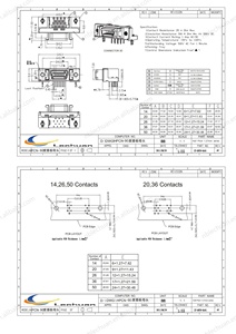 LECHUAN 20Pin sağ açı SCSI dişi konnektör minyatür Delta şerit MDR sistemi PCB dayanağı 10220-52A2PL 20Pin priz" - Product Image 3