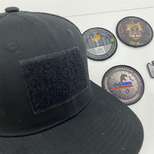 Custom Fabric Embroidered <strong>Hook</strong> and <strong>Loop</strong> Patch Badges Sew on Embroidery Patches Clothing Woven Patch for Hat - Product Image 1