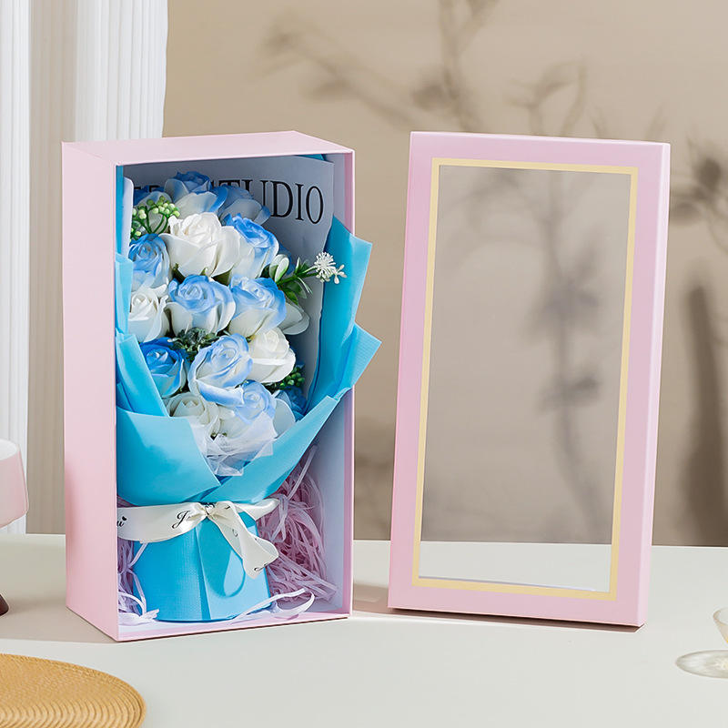 18 กล่องสีน้ำเงินน้ำแข็งบด + กล่องแป้ง