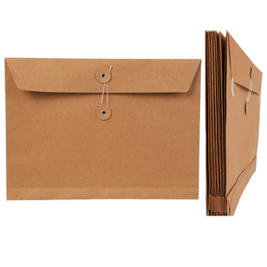 Kraft papier umschlag mit Knopf und Schnur Verschluss papier umschlag mit Schnur band - Product Image 2