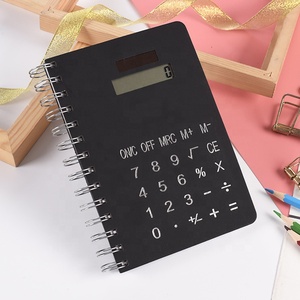 PU cuaderno de funciones con pluma promocional regalo privado personalizado logotipo de la etiqueta de 8 dígitos de energía solar Bloc de notas calculadora - Product Image 4
