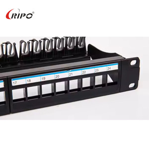 High-Performance 24-Port Cat5e Unshielded <strong>Patch</strong> <strong>Panel</strong> for Office/SMB Networks Tool-Free Installation Metal Rack Mount Easy
