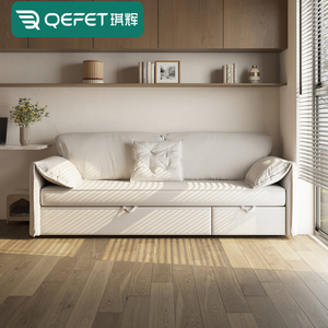 Foshan mobilya fabrika Modern püsküllü kumaş katlanır kanepe Cum yatak toptan uzatılabilir otel oturma odası için Futon kanepe çekin - Product Image 2