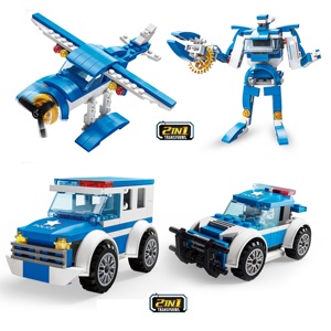 KFS Police <strong>Command</strong> Car <strong>Building</strong> <strong>Blocks</strong> Puzzle Compatible Toy Boy Small Particle Police Car Model - Product Image 3