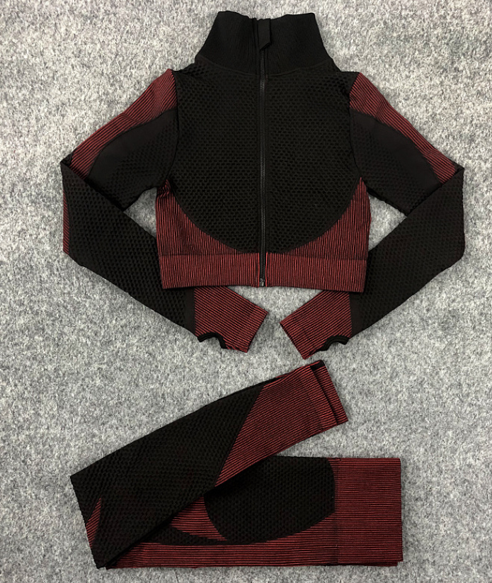 Red jacket leggings 2pcs