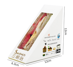 便宜的定制卡通吐司面包包装纸盒纸箱早餐蛋滴三明治盒 - Product Image 1
