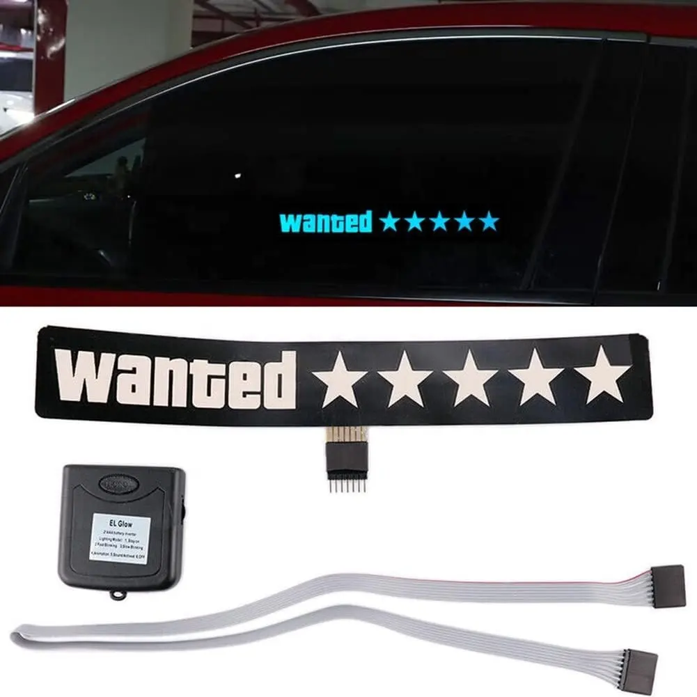 Fábrica Personalizado LED Car Adesivo LED EL Luz dvertisAing Poster Automotive Painel LED Car Windshield Adesivos Queria Adesivo