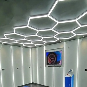 HanYin, бесплатный дизайн, светодиодное шестиугольное сотовое освещение, шестиугольное светодиодное освещение для гаражного потолочного источника питания переменного тока - Product Image 1