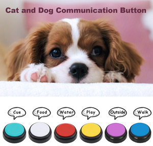 <strong>Custom</strong> Round Answer Buzzers Battery Playback <strong>Easy</strong> <strong>Button</strong> Colorful Recordable Dog Learning Speaking <strong>Button</strong> - Product Image 5