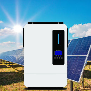 Saf sinüs dalgası 48V MPPT hibrid tek fazlı <span class=keywords><strong>Inverter</strong></span> 6.2KW 6200W ızgara kapalı ızgara güneş invertör yerleşik BMS LCD ekran - Product Image 1
