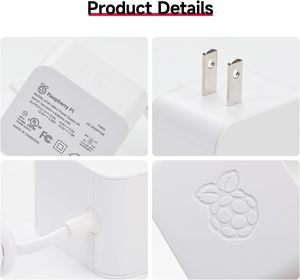<strong>Raspberry</strong> <strong>Pi</strong> 5 Official Power Supply and Official Protective <strong>Case</strong> or Active Cooling Fan Kit with Mirrored Memory Card Network - Product Image 2