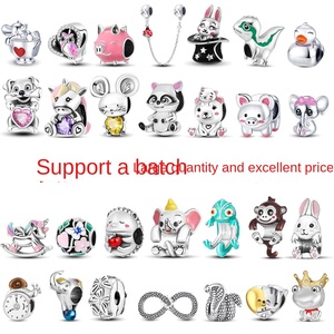 Pan DIY đính cườm Phụ kiện đồng bạc mạ Vòng đeo tay mặt dây chuyền thời trang động vật cú thỏ xuyên biên giới cung cấp - Product Image 2