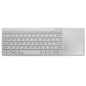 Teclado inalámbrico multidispositivo de negocios con teclado Trackpad multitáctil HKB020 Teclado táctil estándar blanco - Product Image 2
