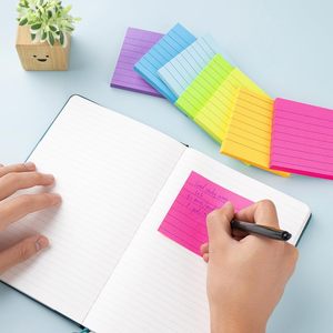 Bloc de notas de papelería escolar impreso personalizado, Cubo de notas autoadhesivo, línea reciclable, notas adhesivas elegantes - Product Image 6