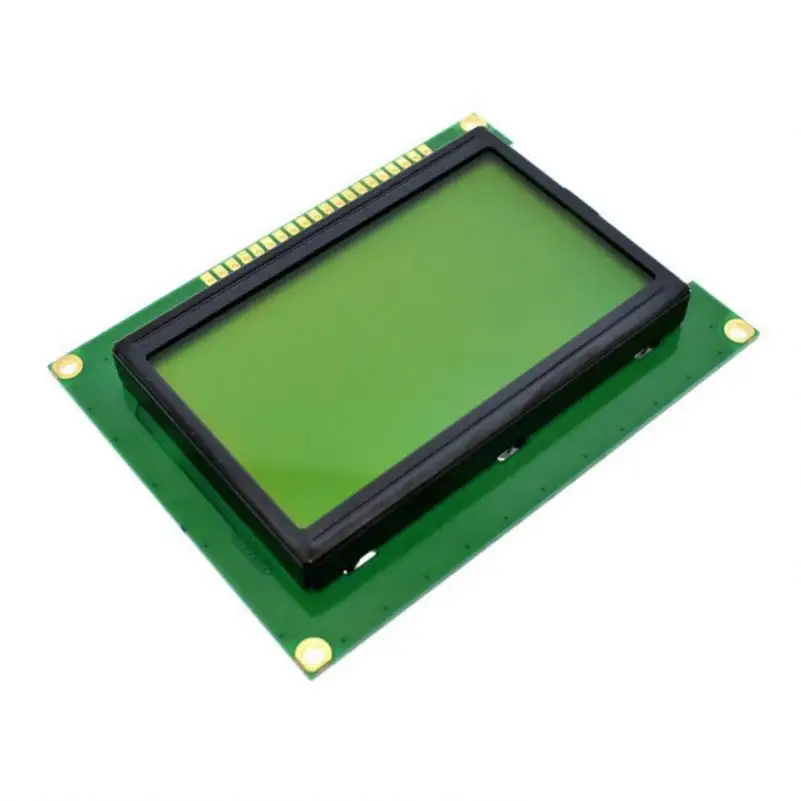 Yellow Green Backlight LCD 12864 128x64 Dots Graphic ST7920 LCD Display Module 5V for Robot Smart Car RC