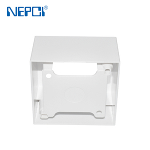 OEM NEPCI 80 X80X41mm Kunststoff-Wandfläche montiert zurück Box XJY-8080041 Euro-Stil Open-Mount-Netzschalter und Buchse unten Box