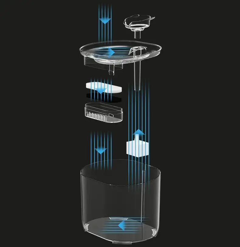 1.5L 자동 고양이 분수 전기 음소거 애완 동물 식수 디스펜서 USB 전원 필터 술꾼 고양이 자동 피더