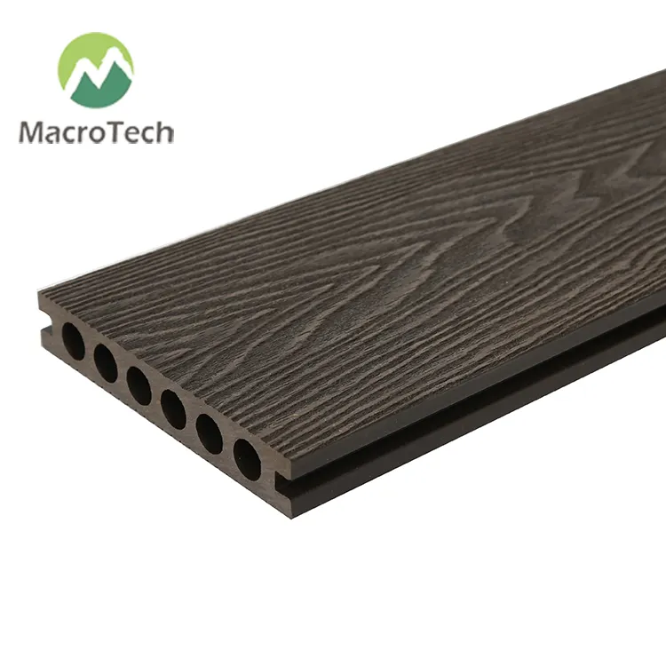 140*23mm 양각 WPC 데크 방수 내화 균열 방지 복합 목재 바닥 보드 가정용 상업용