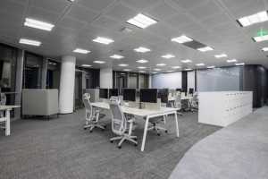 Hiện đại mở Modular 4 người Máy Trạm văn phòng bàn đồ nội thất thiết kế làm việc văn phòng bảng với kim loại chân cho không gian văn phòng - Product Image 5