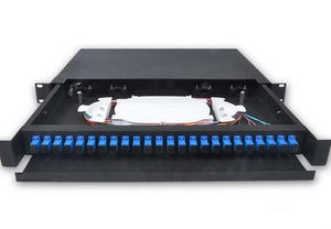 Caja de terminales de fibra óptica FTTH Panel de conexión ODF de tipo giratorio Montado en Rack de 24 puertos con adaptador SC/FC/ST/LC - Product Image 2