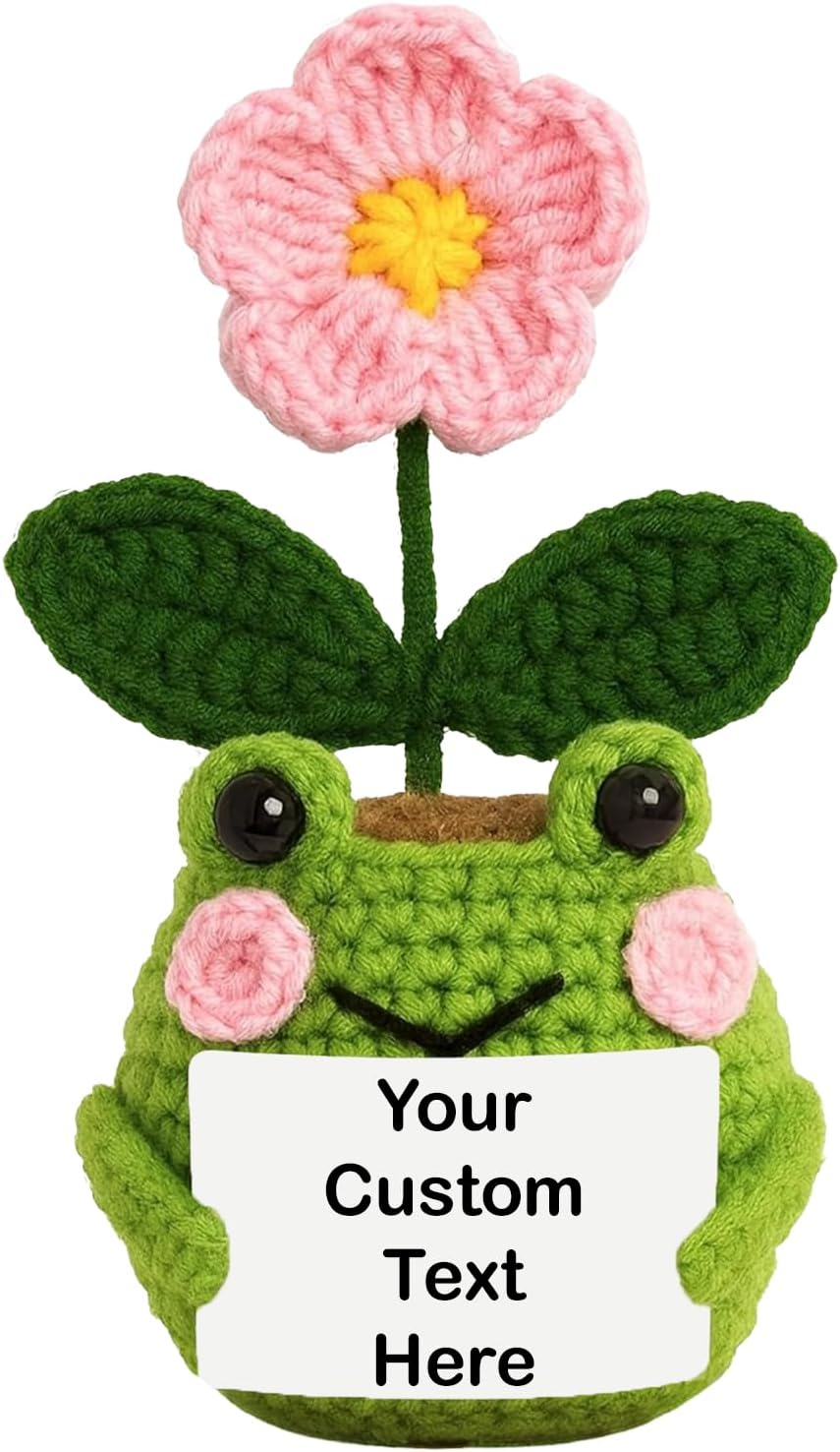 Muñecas de Flores con Rana de Crochet Verde - 2
