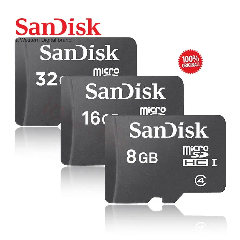 100% orijinal marka yeni SanDisk sınıf 4 8 GB 16GB 32GB mikro SD mikro SDHC TF Flash bellek kartı C4 8 GB 16 32G endüstriyel kullanım için