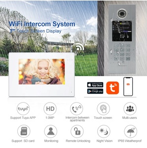 Bcomtech per camera a prova di acqua tcp/ip gatto 5 videocitofono interphone 100 logements video citofono sistema di set per casa - Product Image 6