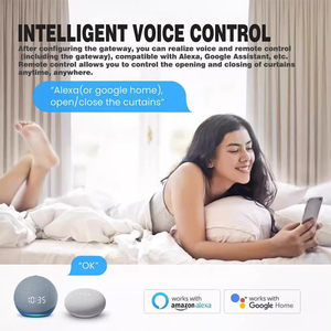 Abridor de cortina automático inteligente, 1 pieza con aplicación/Wifi/temporizador/Sensor de luz automático por voz, agregar puertas de enlace para Google Alexa sin control remoto - Product Image 3