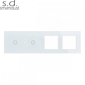 Smartdust-Interruptor táctil de pared para el Hogar Inteligente, enchufe con función DIY de 2 entradas, 1 entrada, cristal, No Neutral, Tuya, Control remoto - Product Image 4