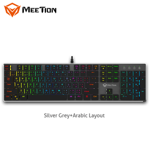 MEETION-teclado de juegos para MT-MK80, dispositivo de iluminación RGB programable con eje verde opcional, varios idiomas - Product Image 3