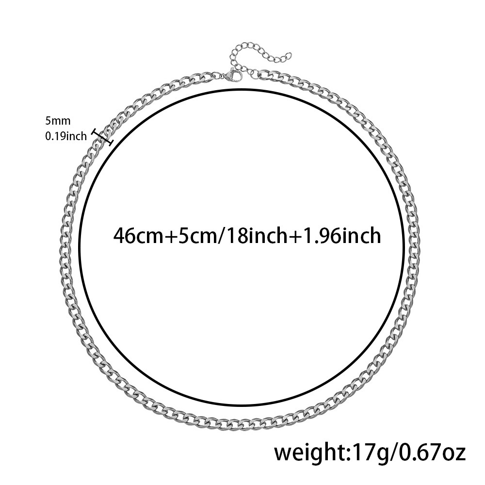 Q0014-2 Necklace (1.4 Single Clasp, 6-Sided Polishing)