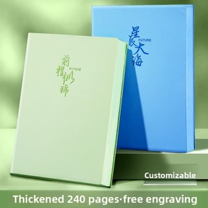 Мягкая кожаная записная книжка с принтом - Product Image 2