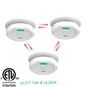 Alarm keselamatan keamanan rumah isi daya standar Amerika 110V AC dengan 10 tahun detektor saling berhubungan dengan kabel baterai up - Product Image 6