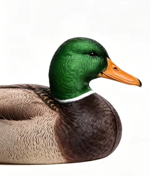 Pato macho de cabeza verde