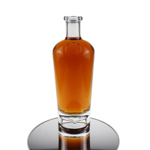 Customized 250ml 700ml 750ml Bottle Glass <strong>Whisky</strong> 1 Liter 1140ml with Cork Wholesale Rum Vodka Bottle - Product Image 4
