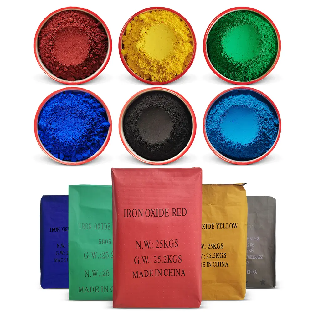 Pigmento de óxido de ferro vermelho/amarelo/preto/verde/azul pigmento inorgânico OEM ODM Fe2O3