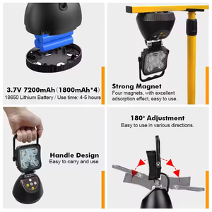 <strong>15W</strong> Portable <strong>LED</strong> Atmosphere Lamp Multifunctional Rechargeable Camping Light with Work Light <strong>24V</strong> New Condition for Tent Lighting - Product Image 2