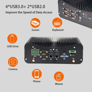 Minipc Intel Ubuntu X86 2 Ethernet Dual Lan Intel Computadora Core i7 10810U Mini PC Linux Win 10 11 Mini PC Industrial - Product Image 6