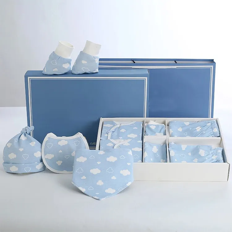 도매 사용자 정의 로고 패션 새로 태어난 아기 양말 의류 포장 단단한 판지 종이 선물 상자 포장 아기 의류