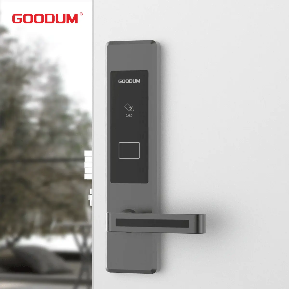 Goodum Smart Lock Hotel Outdoor Room Keyless Entry Deadbolt Door Lock for Glass Steel Wood Doors for Front Door IoT Israel App