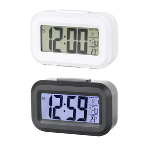 Piccolo bianco LCD LED orologio digitale muto data Timer calendario elettronico da tavolo orologio da tavolo per camera da letto scuola piazza - Product Image 2