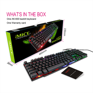 Retroiluminado Wired Gaming <span class=keywords><strong>Keyboard</strong></span> 104 Teclas do teclado <span class=keywords><strong>USB</strong></span> Inglês Russo Teclados para o <span class=keywords><strong>Desktop</strong></span>