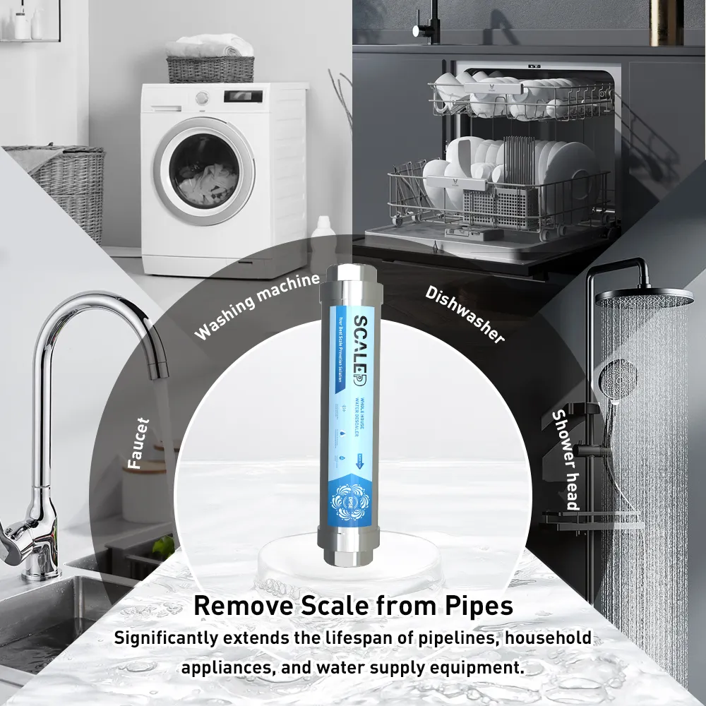 ScaleDp Unidad de tratamiento de agua física sin mantenimiento Unidad de purificación de agua para toda la casa Sistema de tratamiento automático de agua